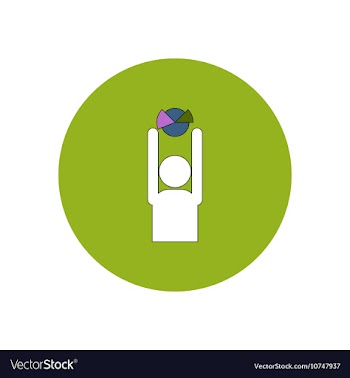 In flat design of Business pie vector image
