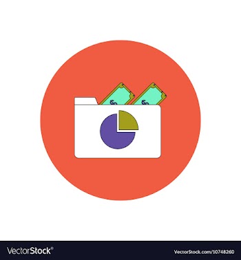 In flat design of Business pie vector image