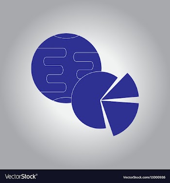 In flat design of Business pie vector image