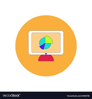 In flat design of Business pie vector image
