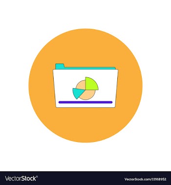 In flat design of Business pie vector image