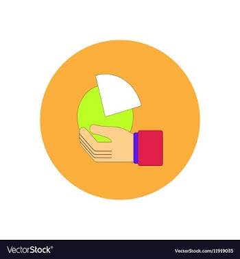 In flat design of Business pie vector image