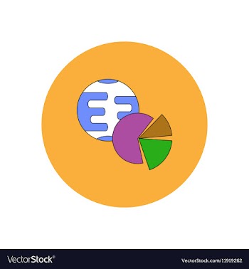 In flat design of Business pie vector image