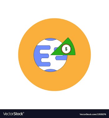 In flat design of Business pie vector image