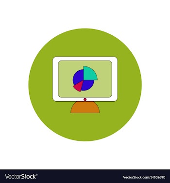 In flat design of business pie vector image