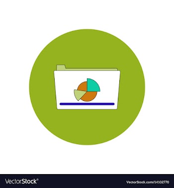 In flat design of business pie vector image