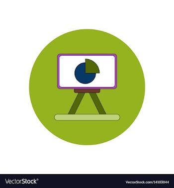 In flat design of business pie vector image
