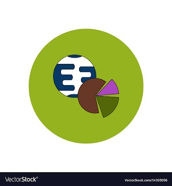 In flat design of business pie vector image