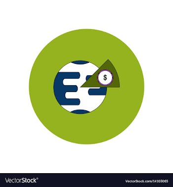 In flat design of business pie vector image