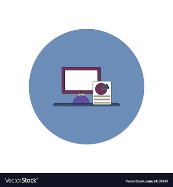 In flat design of business pie vector image