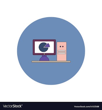 In flat design of business pie vector image