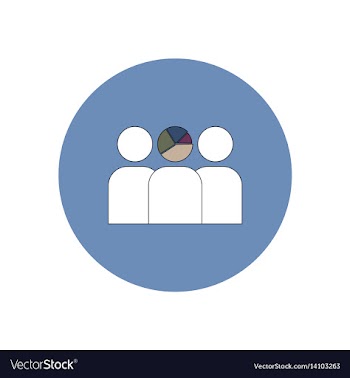 In flat design of business pie vector image