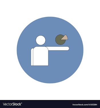 In flat design of business pie vector image