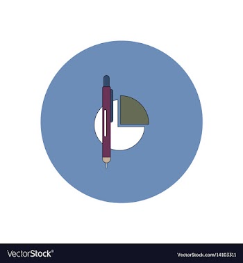 In flat design of business pie vector image