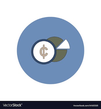 In flat design of business pie vector image
