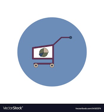 In flat design of business pie vector image
