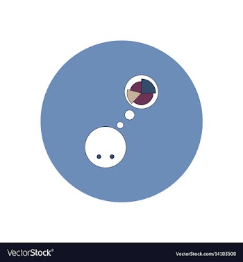 In flat design of business pie vector image