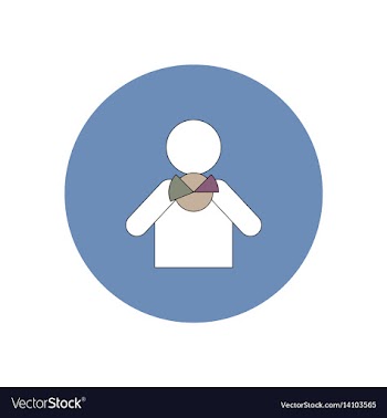 In flat design of business pie vector image