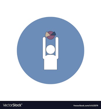 In flat design of business pie vector image