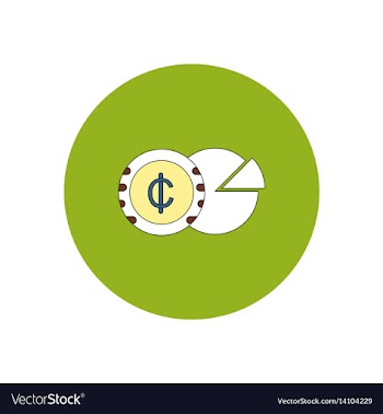 In flat design of business pie vector image