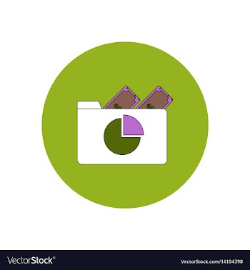 In flat design of business pie vector image