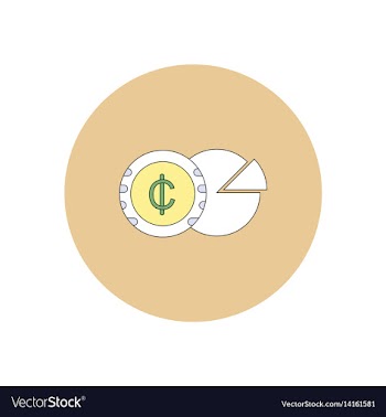 In flat design of business pie vector image