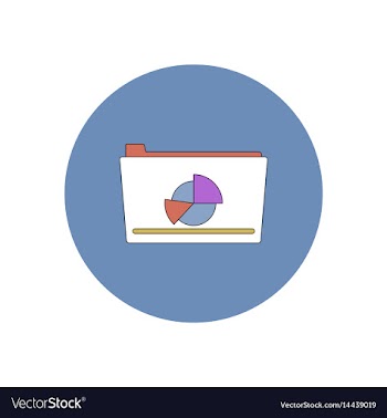 In flat design of business pie vector image