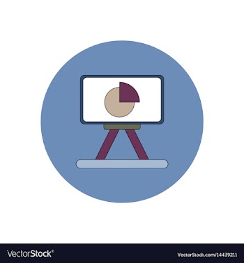 In flat design of business pie vector image