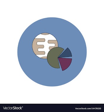 In flat design of business pie vector image