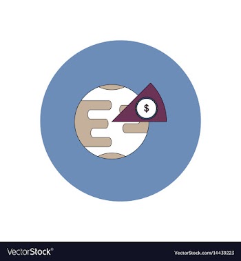 In flat design of business pie vector image
