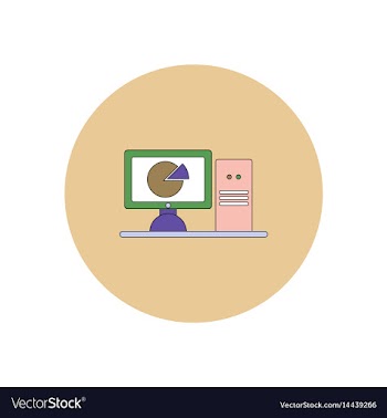In flat design of business pie vector image