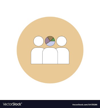 In flat design of business pie vector image
