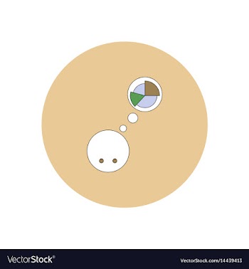 In flat design of business pie vector image