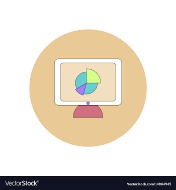 In flat design of business pie vector image