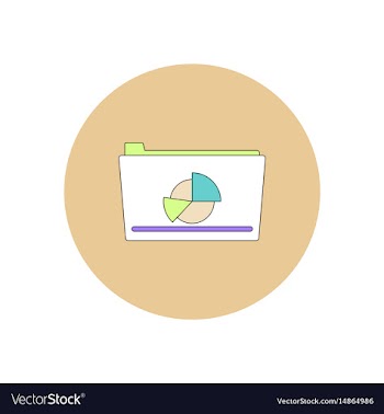 In flat design of business pie vector image