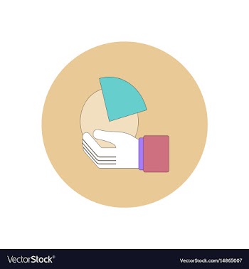 In flat design of business pie vector image