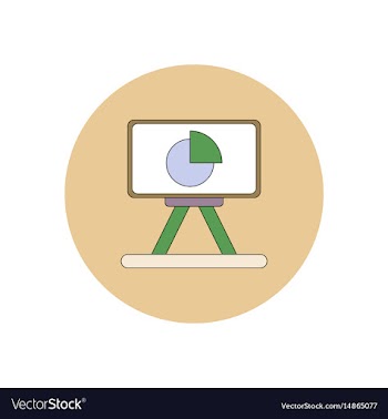 In flat design of business pie vector image