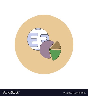 In flat design of business pie vector image