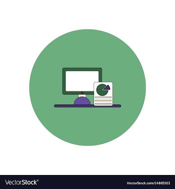 In flat design of business pie vector image