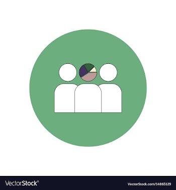 In flat design of business pie vector image