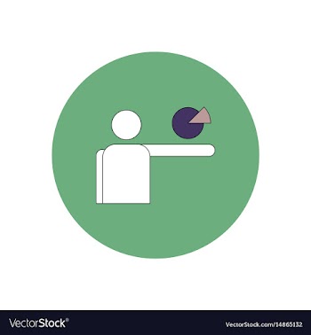 In flat design of business pie vector image