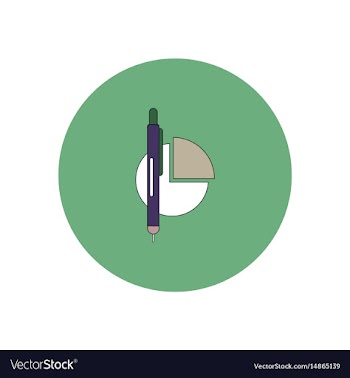 In flat design of business pie vector image
