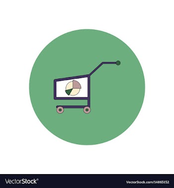 In flat design of business pie vector image
