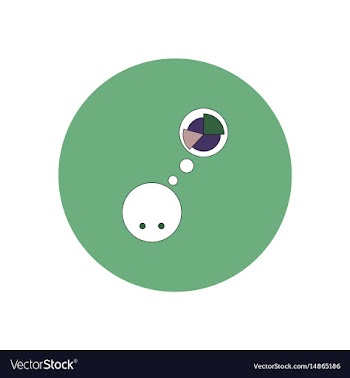 In flat design of business pie vector image