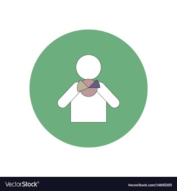 In flat design of business pie vector image