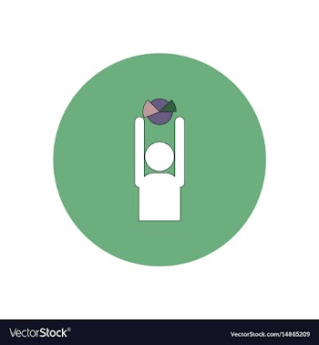 In flat design of business pie vector image