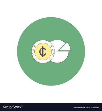 In flat design of business pie vector image