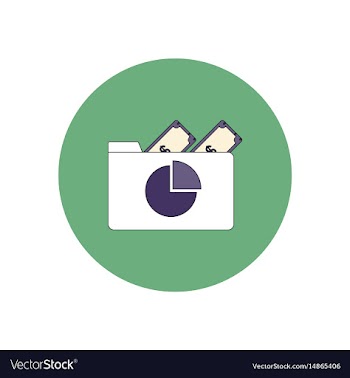 In flat design of business pie vector image