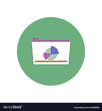 In flat design of business pie vector image