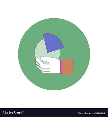 In flat design of business pie vector image